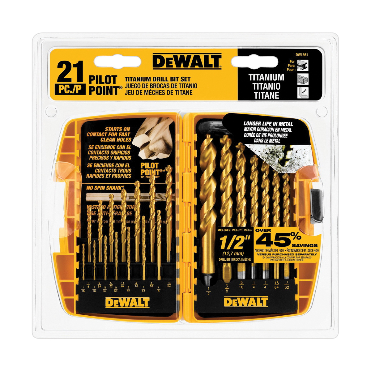 Dewalt 1361 drill bit set 2025